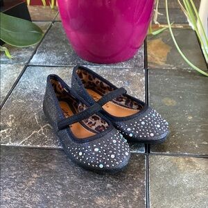 Hot Cakes Sparkling Black Dress Shoes for Kids